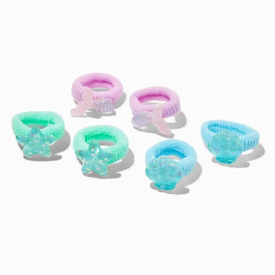 Claire's Club Mermaid Ribbed Hair Ties - 6 Pack