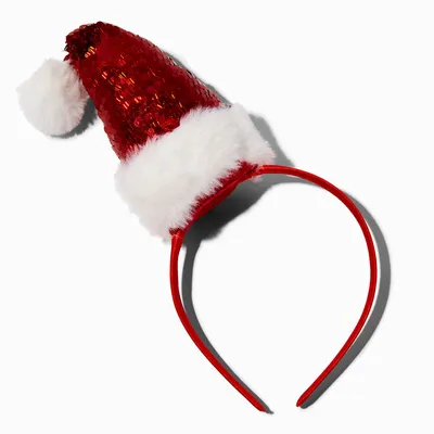 Sequin Santa Hat Headband