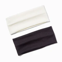 Black & Ivory Headwraps - 2 Pack