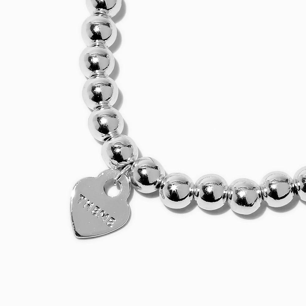 T H E M E x Claire's Silver-tone Shot Bead Stretch Bracelet