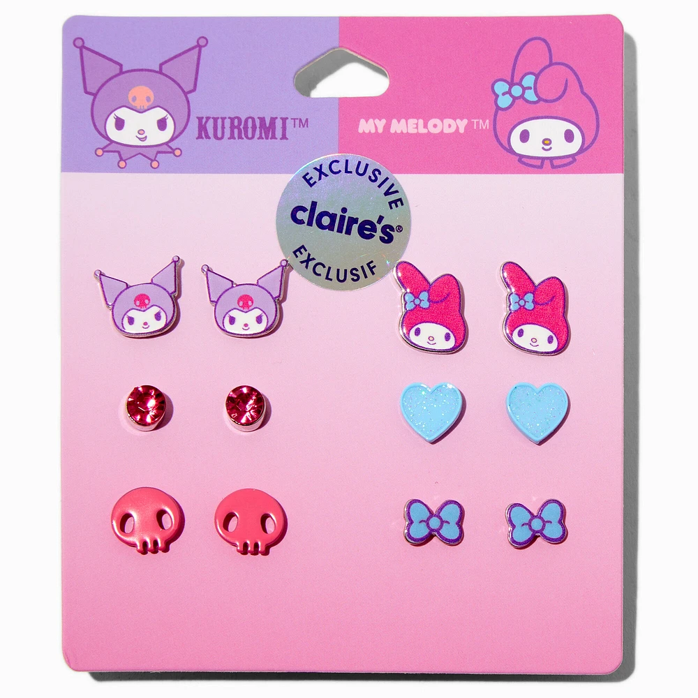 Hello Kitty® And Friends Claire's Exclusive My Melody™ & Kuromi™ Stud Earrings - 6 Pack