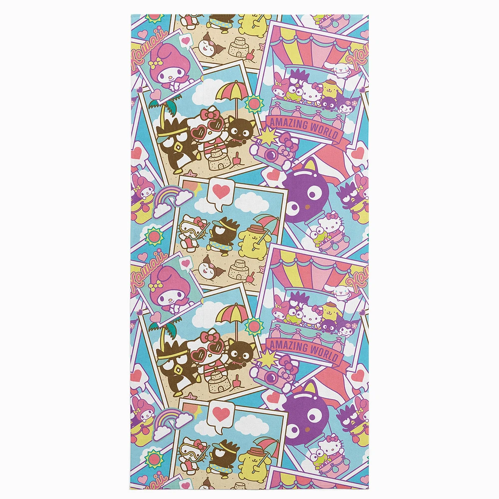 Hello Kitty® And Friends Vacay Postcards Microfiber Beach Towel (ds)