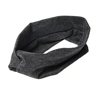 Charcoal Wide Jersey Twisted Headwrap