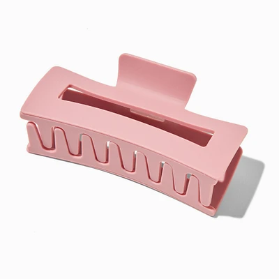 Matte Mauve Rectangular Hair Claw