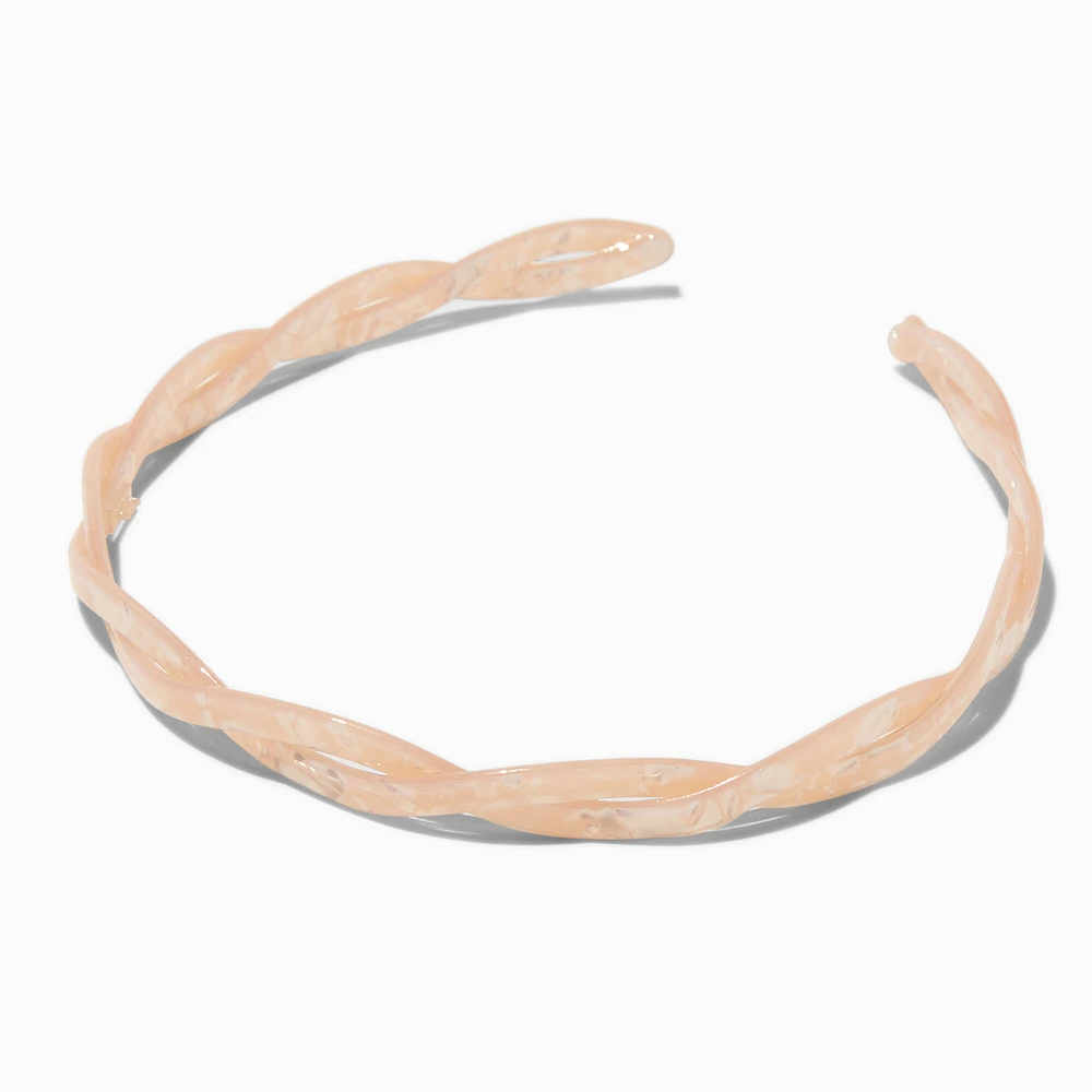 Blush Pink Marble Twist Headband