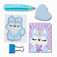 Blue Husky Mini Foil Stationery Set