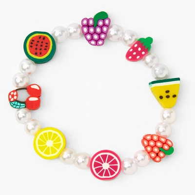 Fruit Beaded Pearl Stretch Bracelet