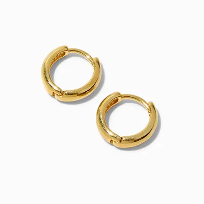 C LUXE by Claire's 18k Yellow Gold Plated 8MM Clicker Hoop Earrings