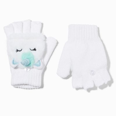 Claire's Club Unicorn White Gloves