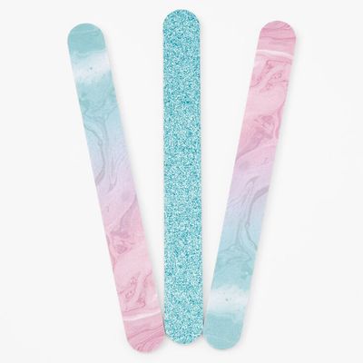 Cotton Candy Marble Nail File - 3 Pack