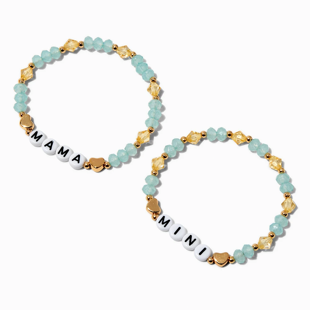 Best Friends ''Mama & Mini'' Beaded Stretch Bracelets - 2 Pack