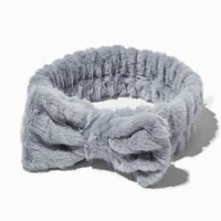 Gray Makeup Bow Headwrap