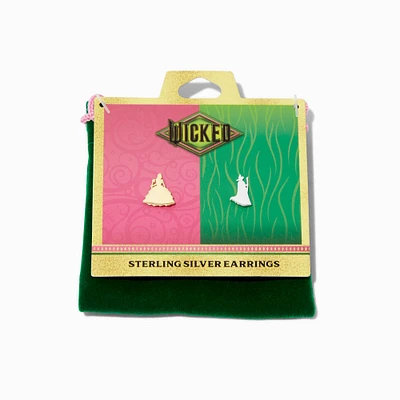 Wicked™ Claire's Exclusive Sterling Silver Glinda & Elphaba Stud Earrings