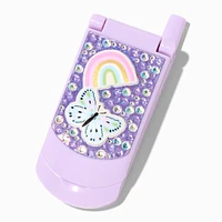 Claire's Club Purple Butterfly Bling Flip Phone Lip Gloss Set