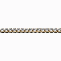 Gold-tone Stainless Steel Cubic Zirconia Tennis Bracelet