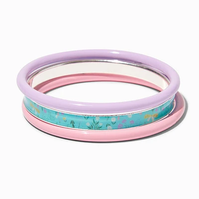 Claire's Club Glitter Bangle Bracelets - 3 Pack