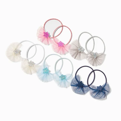 Claire's Club Glitter Stars Hair Ties - 10 Pack