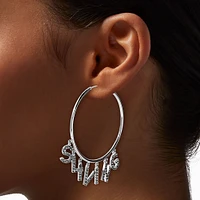 Claire's x Sliving by Paris Hilton Sliving Hoop Earrings