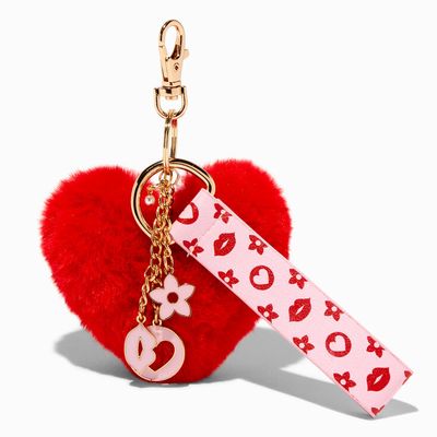Status Icons Plush Red Heart Keychain