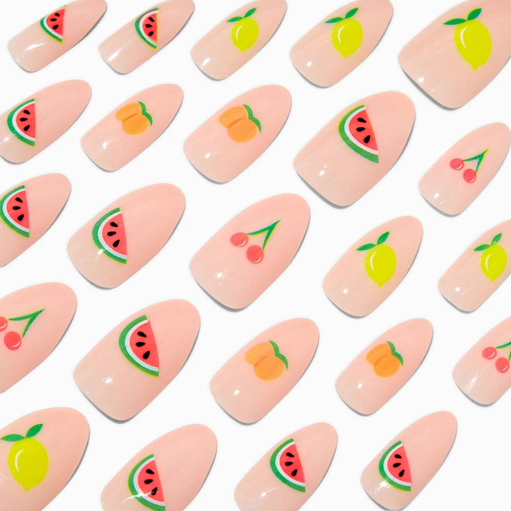 Multi Fruit Stiletto Vegan Faux Nail Set - 24 Pack
