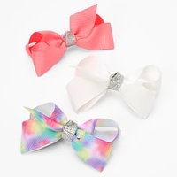 Claire's Club Tie Dye Loopy Hair Bow Clips - 3 Pack