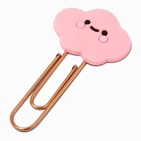 Pink Cloud Happy Face Paperclips - 5 Pack