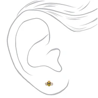 Gold Bee Stud Earrings