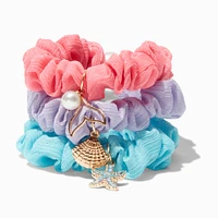 Claire's Club Beach Charm Hair Scrunchies - 3 Pack