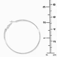 Claire's Recycled Jewelry Silver-tone 60MM Hoop Earrings