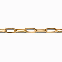 Gold-tone Large Paper Clip Chain Bracelet