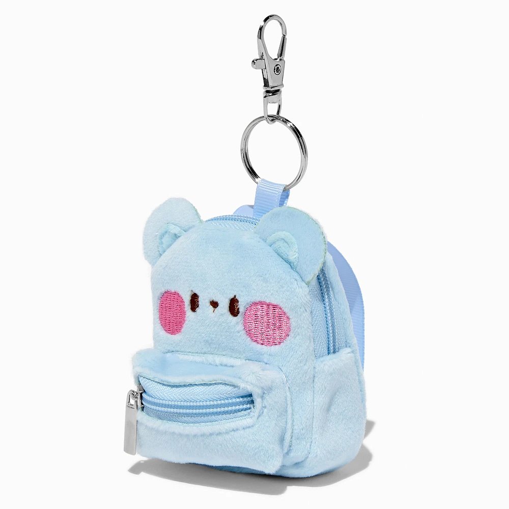 Blue Bear Mini Backpack Keychain