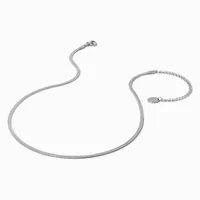 Silver-tone Stainless Steel 4MM Snake Chain Necklace