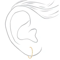 Gold 30MM Textured Hoop Earrings