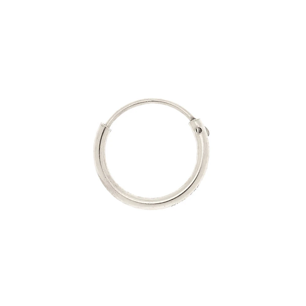 Sterling Silver 10MM Cartilage Hoop Earring