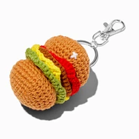 Deluxe Hamburger Crocheted Keychain