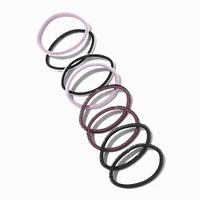 Purpled Mixed Rubber Grip Athletic Hair Ties - 8 Pack