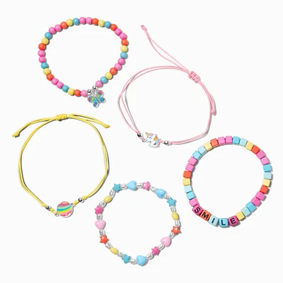 Mixed Pastel Bracelet Set - 5 Pack