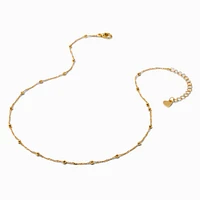 C LUXE by Claire's 18k Yellow Gold Plated Station Twisted Chain Necklace