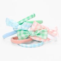 Claire's Club Pastel Gingham Twist Rolled Hair Ties - 10 Pack