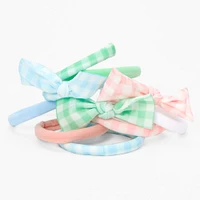 Claire's Club Pastel Gingham Twist Rolled Hair Ties - 10 Pack