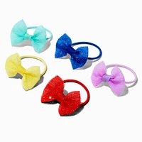 Claire's Club Rainbow Glitter Bow Hair Ties