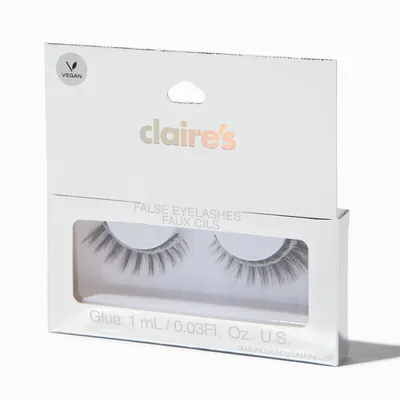 Silver Glitter Vegan False Eyelashes