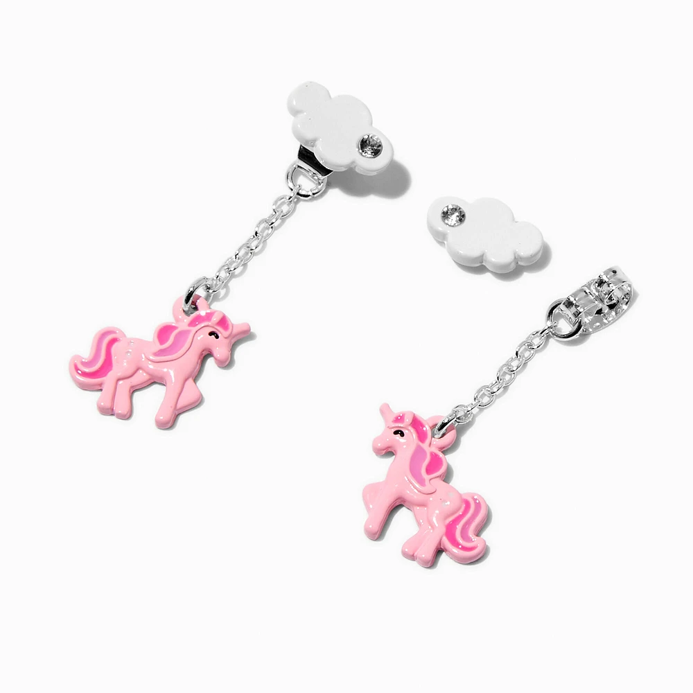 Pink Unicorn & Cloud Drop Earrings