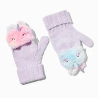 Claire's Club Ombré Unicorn Convertible Gloves