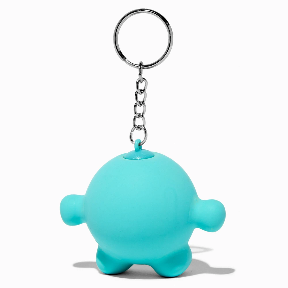 Blue Winking Man Stress Ball Keychain