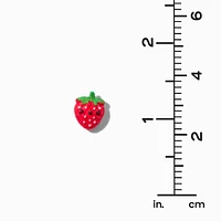 Fuzzy Strawberry Stud Earrings