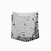 Silver Sequin Skirt Overlay