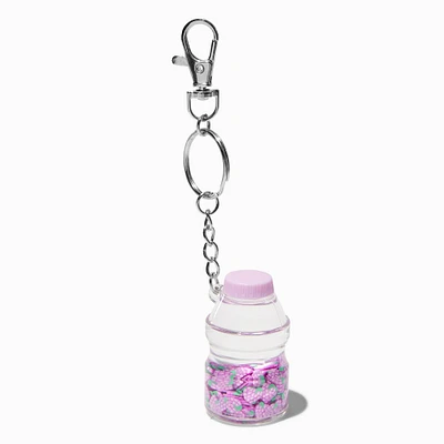 Grape Drink Water-Filled Glitter Keychain