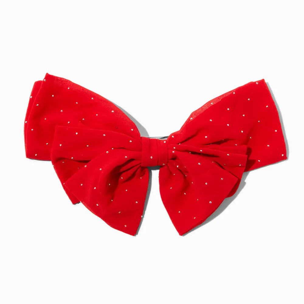 Claire's Large Bow Hair Tie | Pink