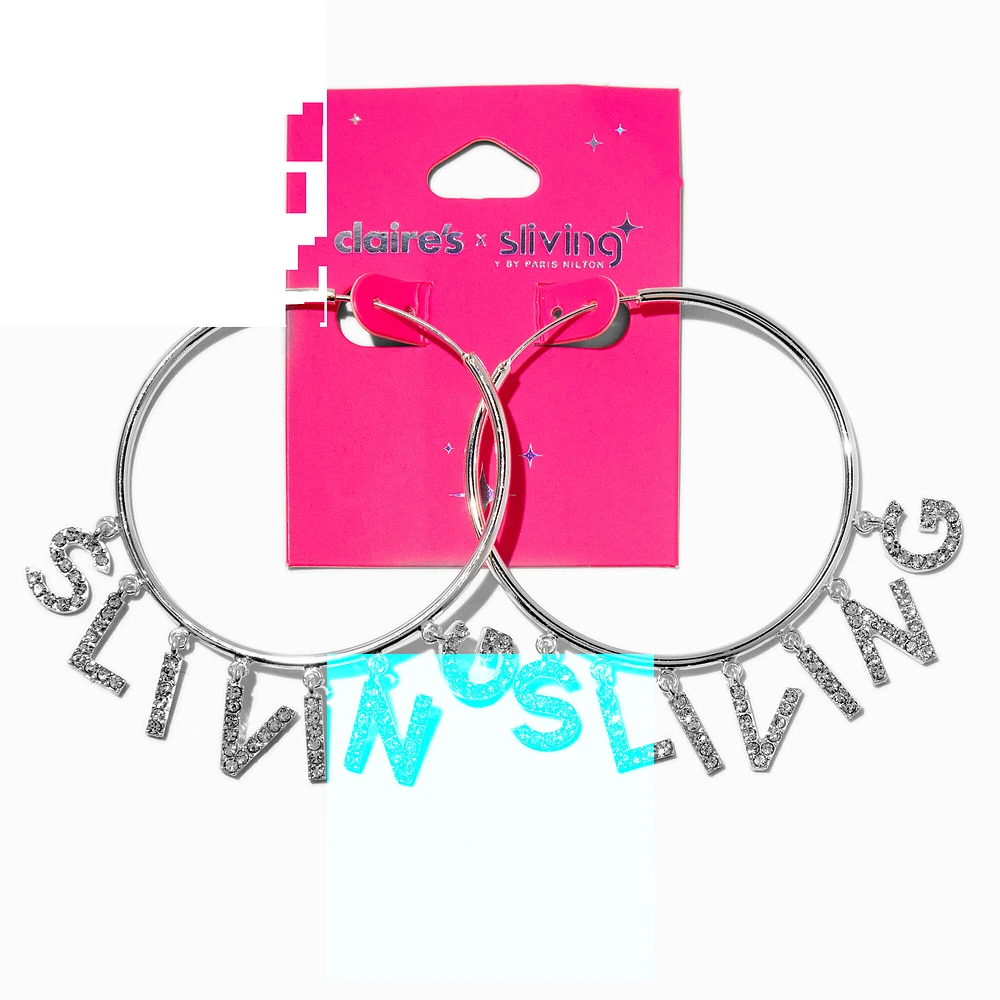 Claire's x Sliving by Paris Hilton Sliving Hoop Earrings